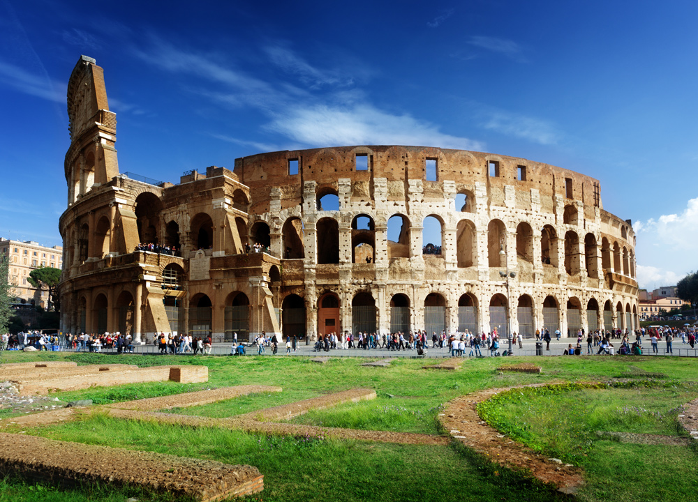 the Colosseum in Rome, Italy