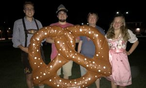 German Club with inflatable pretzel