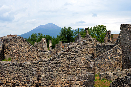 a stone wall, possibly roman-era