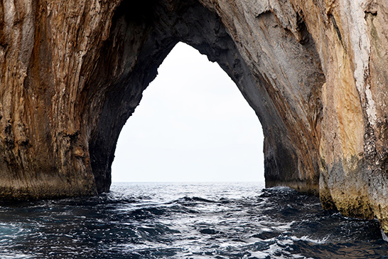a natural 'tunnel' through a large rock